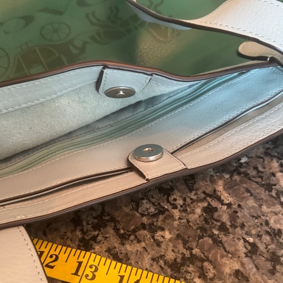 Coach color block Green Tote Bag EUC - Picture 10 of 16